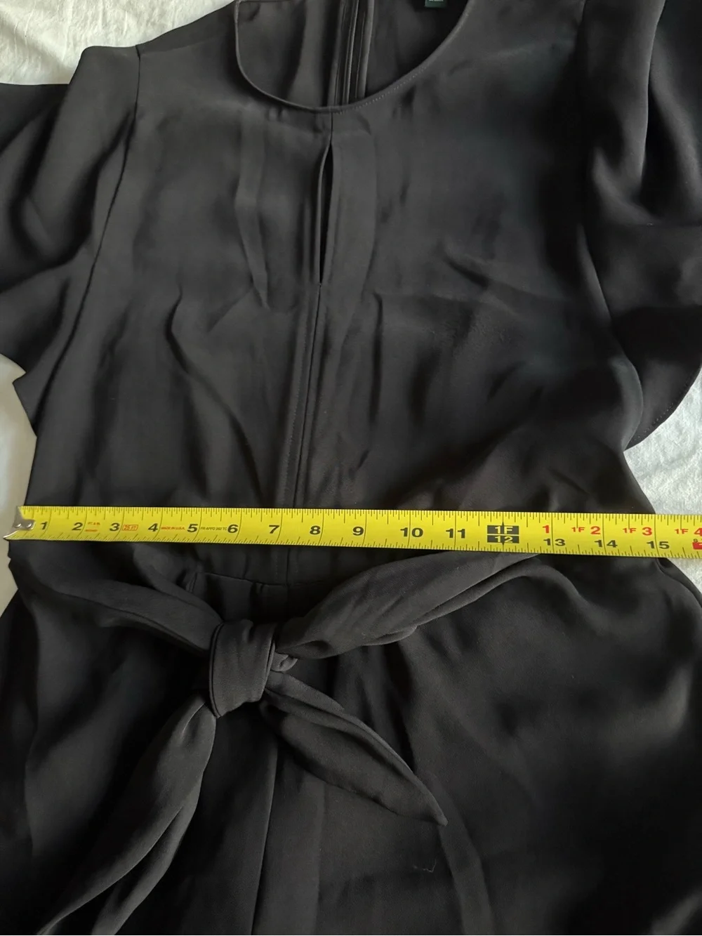 NWOT Ralph Lauren Black Flutter Sleeve Keyhole Jumpsuit Cropped Wide Leg Sz 2